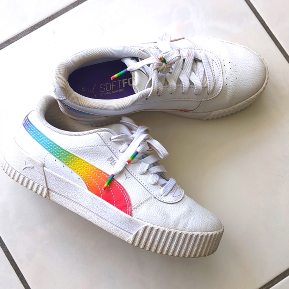 Rainbow 🌈 Puma sneakers barely worn - Picture 1 of 2
